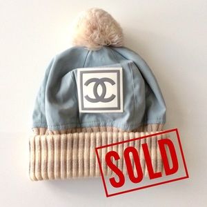 SOLD CHANEL Vintage Ski Pom Hat Perfect Condition